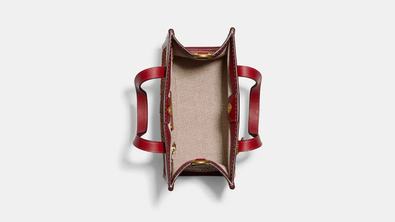 Túi Coach Field Tote 22 In Upwoven 'Red' C3860-B4T6T — ảnh 5