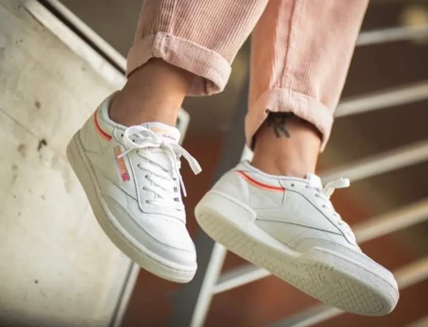 Giày Reebok Wmns Club C 85 'Chalk Sunbaked Orange' EF3489 — ảnh 3