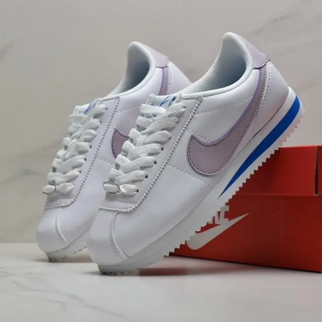 Giày Nike Cortez Basic SL GS 'White Iced Lilac' 904764-108 — ảnh 4