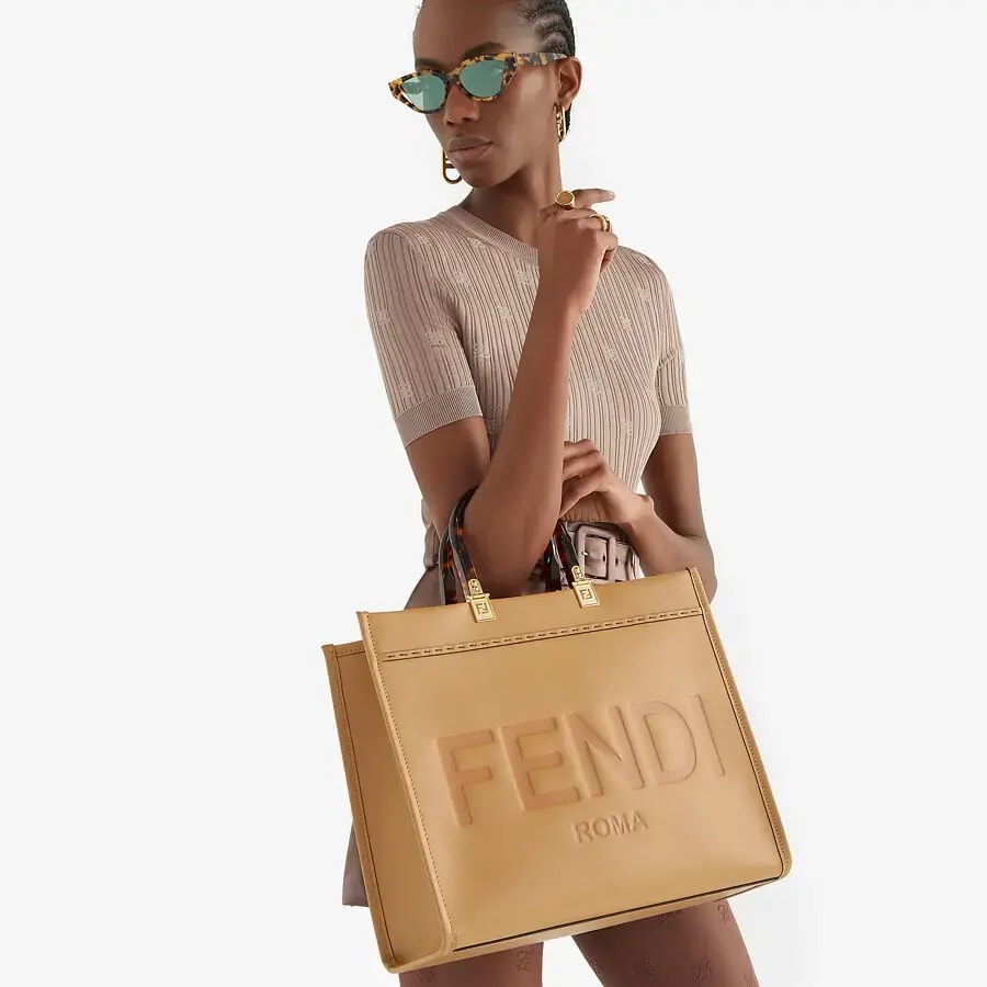 Túi Fendi Sunshine Medium Leather 'Beige' 8BH386-ABVL-F15KR — ảnh 2