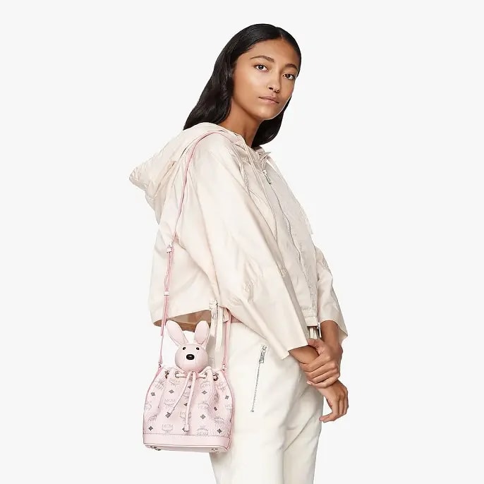 Túi MCM Zoo Rabbit Drawstring Bag Pink MWDAAXL03QH001 — ảnh 2