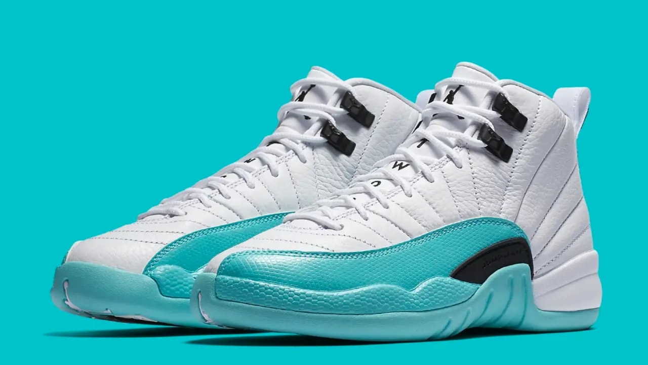 Giày Nike Air Jordan 12 GS 'Light Aqua' 510815-100 — ảnh 3