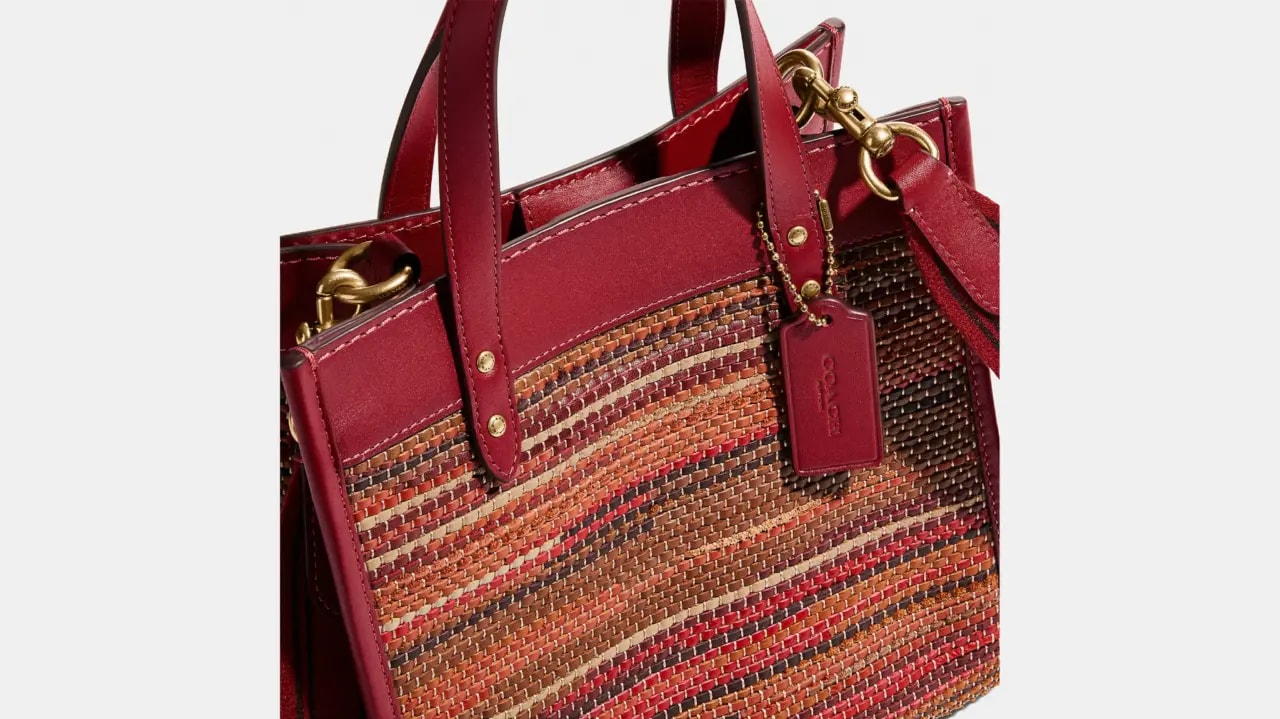 Túi Coach Field Tote 22 In Upwoven 'Red' C3860-B4T6T — ảnh 4