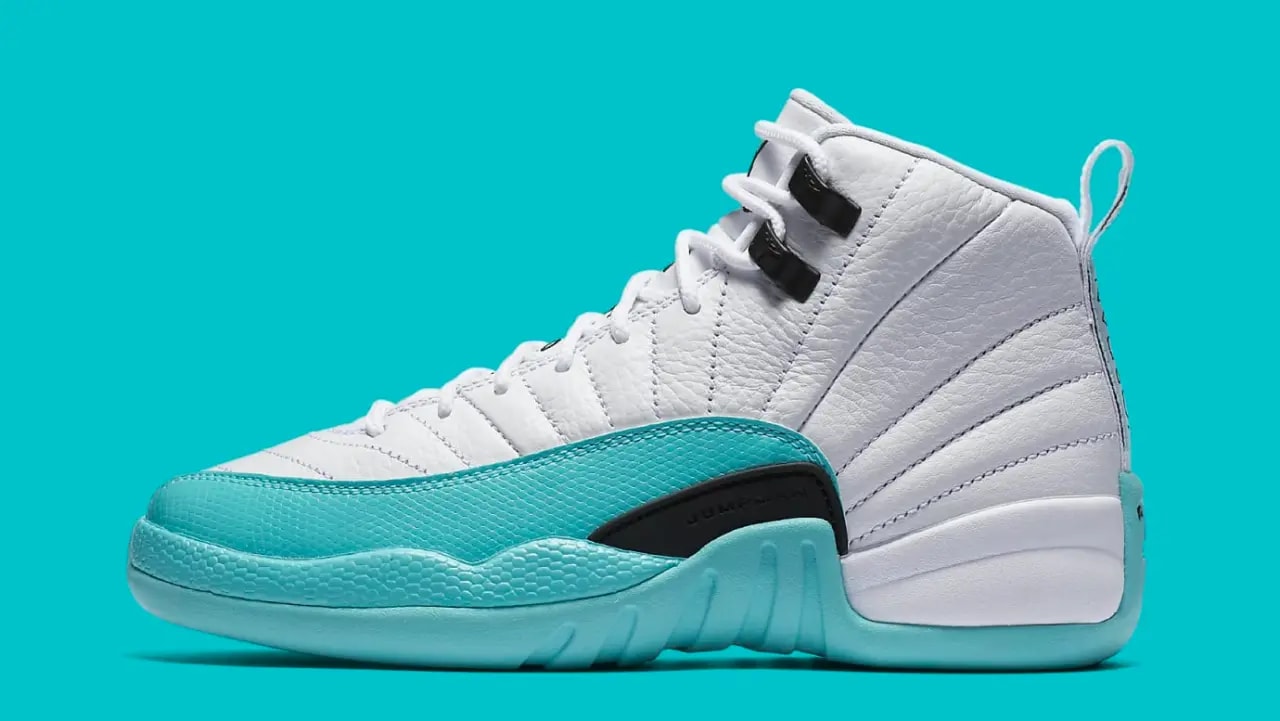 Giày Nike Air Jordan 12 GS 'Light Aqua' 510815-100 — ảnh 2