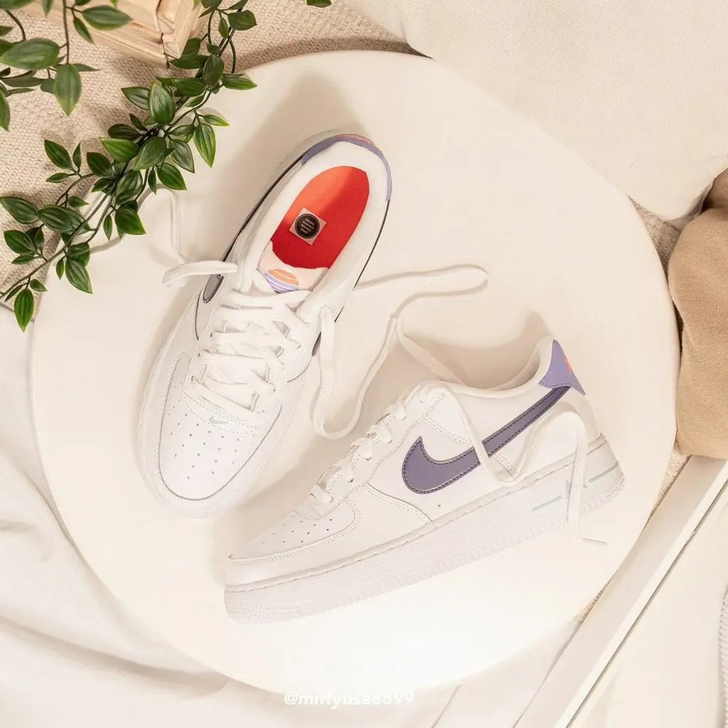 Giày Nike Air Force 1 LV8 1 GS 'White Dark Purple Dust' DC8188-100 — ảnh 3