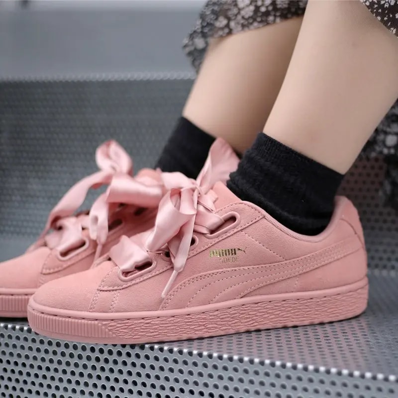 Giày Puma Suede Heart Satin 'Pink' 364084-03 — ảnh 2
