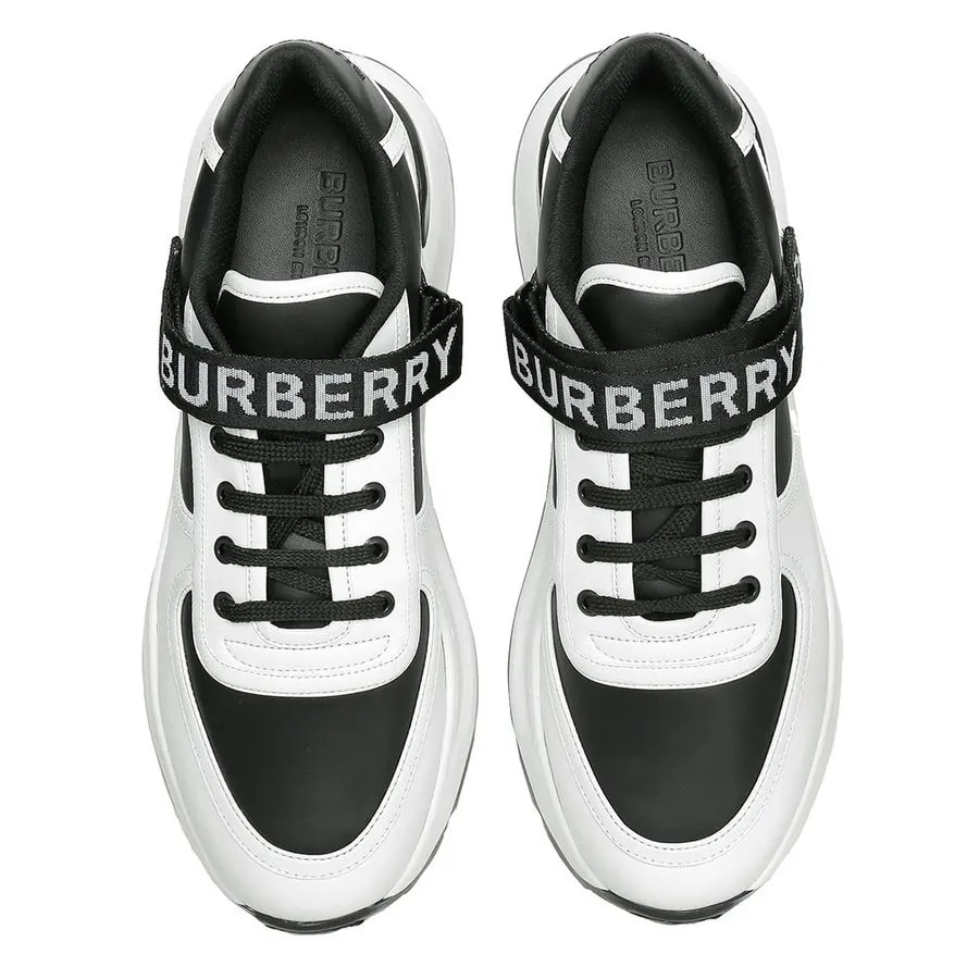 Giày Burberry Nylon and Logo Detail Black White 8009801 — ảnh 5
