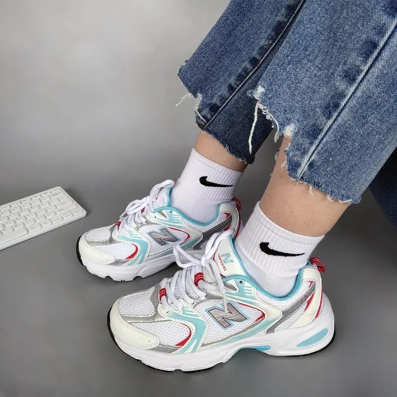 Giày New Balance 530 White Turquoise MR530CC1 — ảnh 4