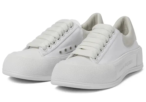 Giày Alexander McQueen Deck Lace-Up Plimsoll 'White' 654593-W4MV7-9000 — ảnh 3