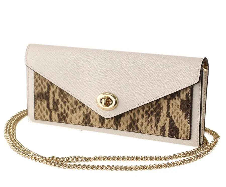 Túi Coach Slim Envelope Wallet With Chain Snakeskin C1911-IMCAH — ảnh 5