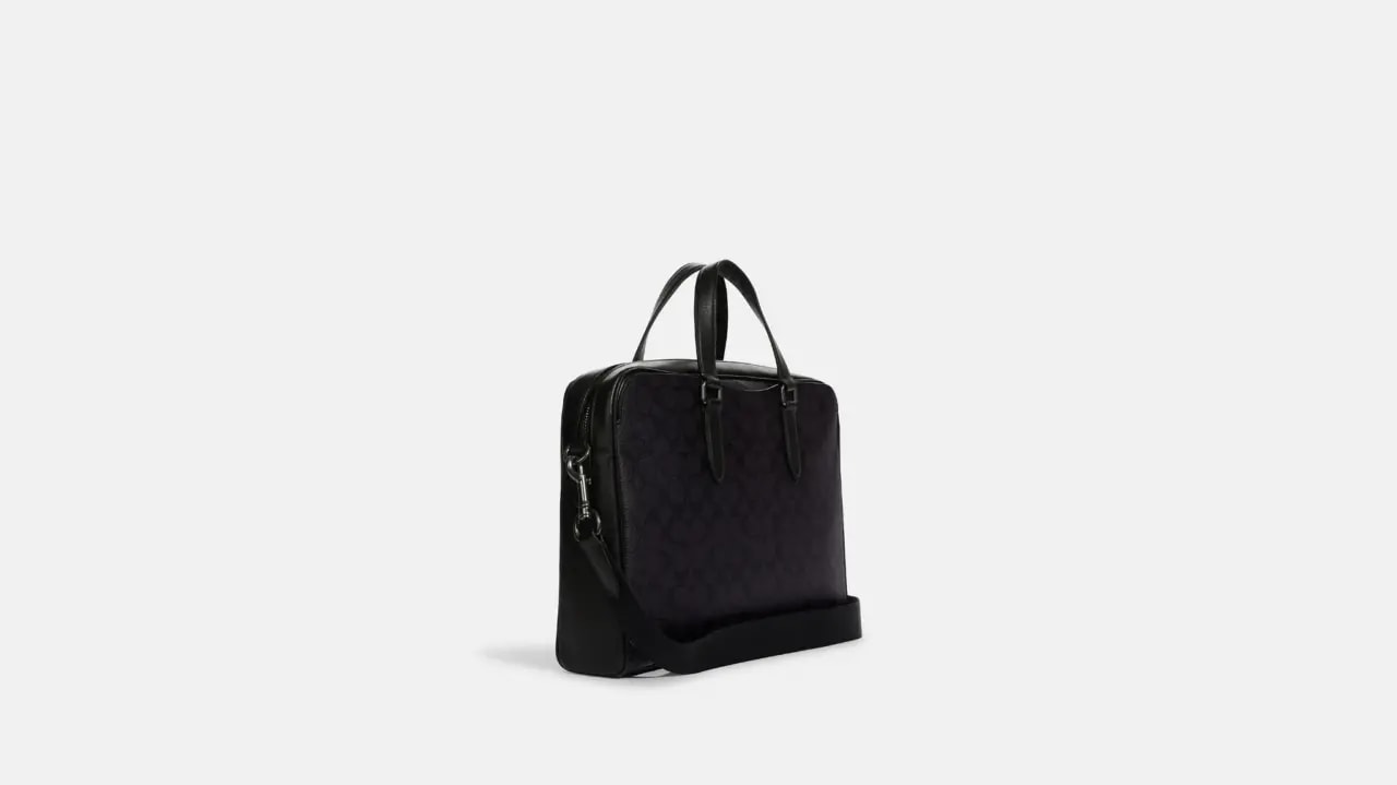 Túi Coach Graham Structured Brief Signature Canvas 'Black' C8175-QBN3A — ảnh 4