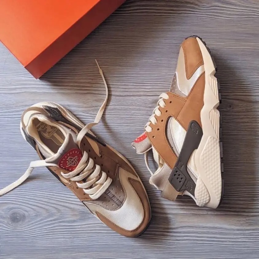 Giày Nike Stussy x Air Huarache LE 'Desert Oak' 2021 DD1381-200 — ảnh 5