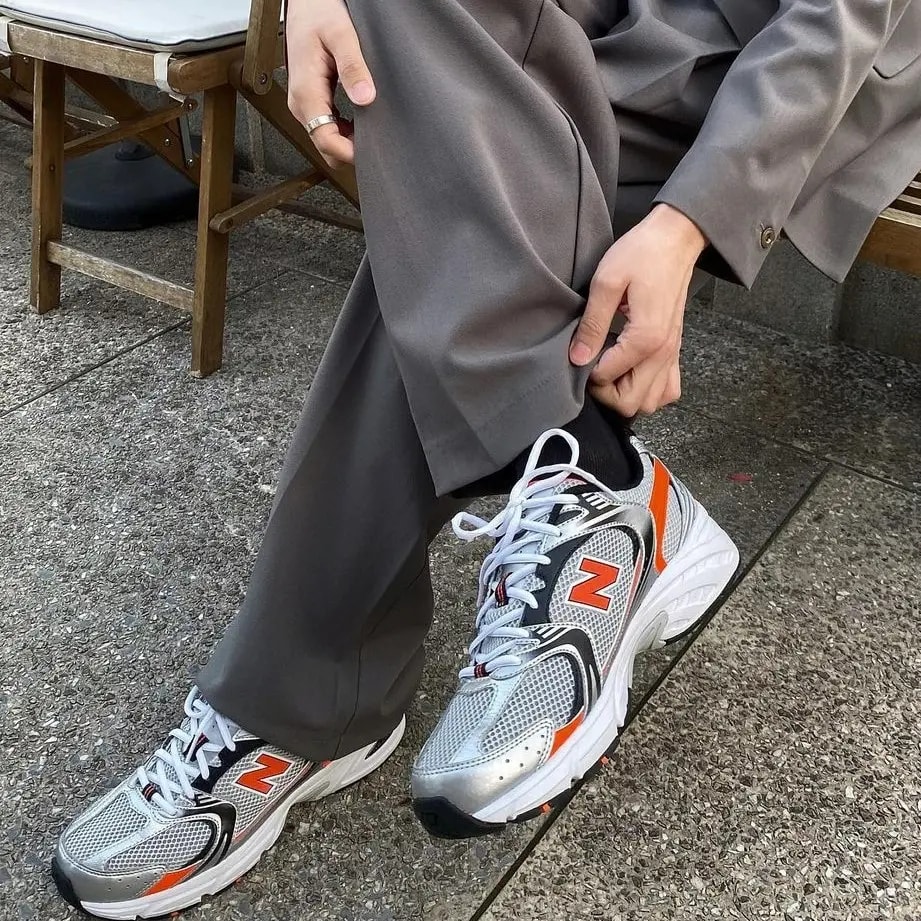 Giày New Balance 530 Retro Silver Orange Running MR530AP — ảnh 5