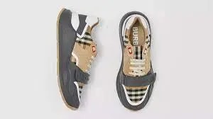 Giày Burberry Vintage Check Leather Grey 80323711 — ảnh 3