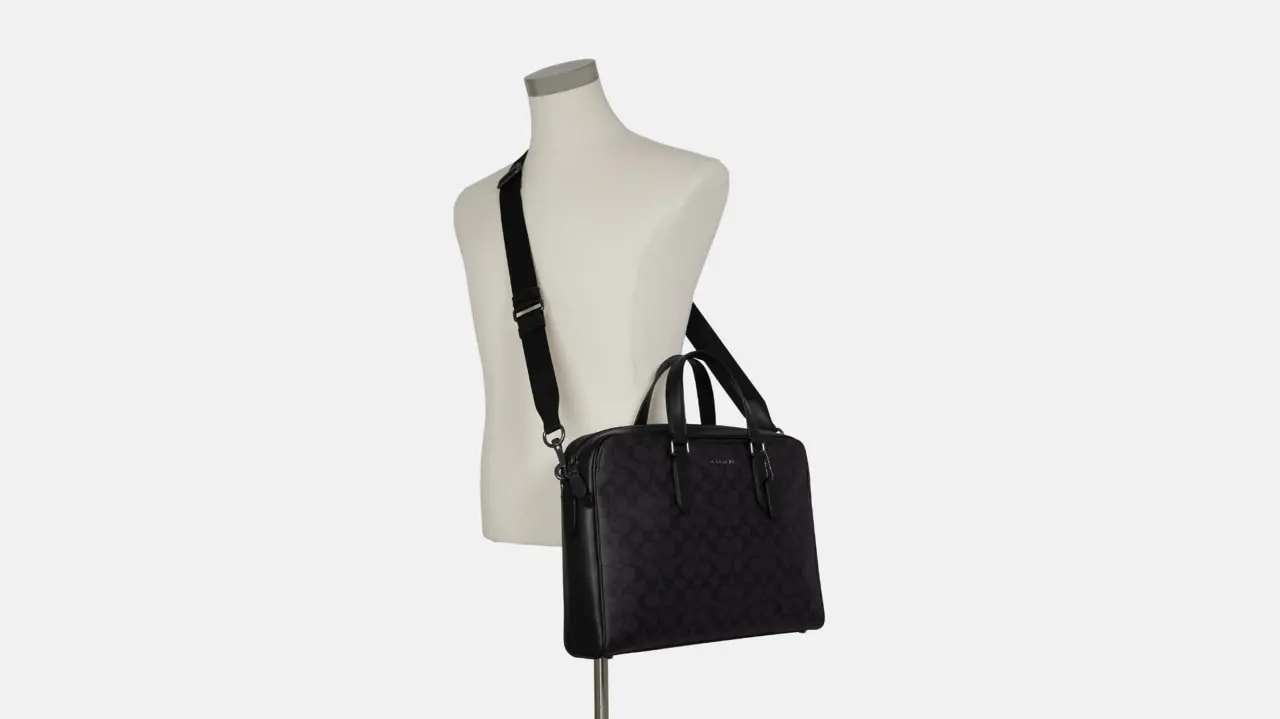 Túi Coach Graham Structured Brief Signature Canvas 'Black' C8175-QBN3A — ảnh 2