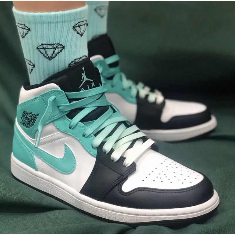 Giày Nike Air Jordan 1 Mid GS 'Tropical Twist' 554725-132 — ảnh 4