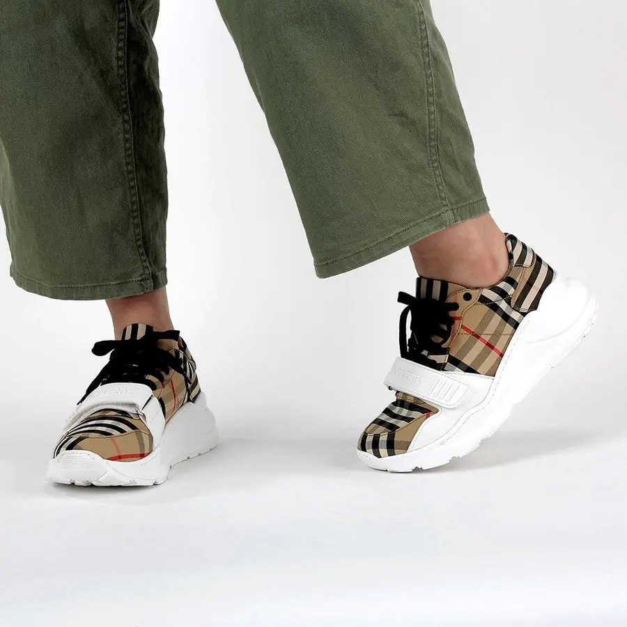 Giày Burberry Wmns Vintage Check Cotton 'Archive Beige' 80202811 — ảnh 3