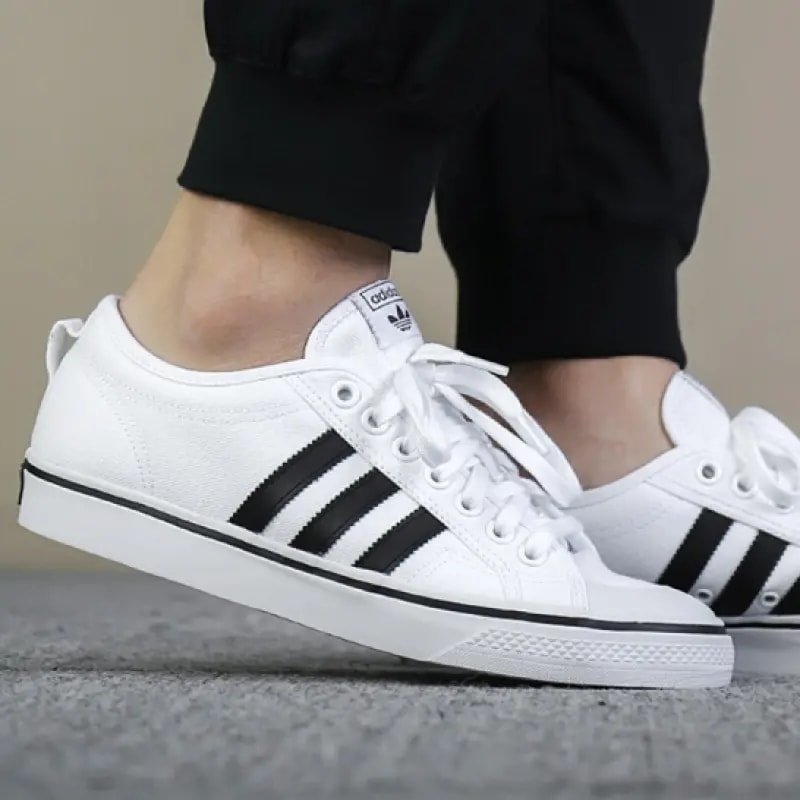 Giày Adidas Nizza Low 'White Black' AQ1066 — ảnh 4