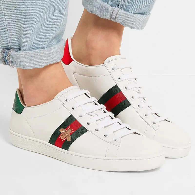 Giày Gucci Wmns Ace Embroidered 'Bee' 431942-02JP0-9064 — — ảnh 2