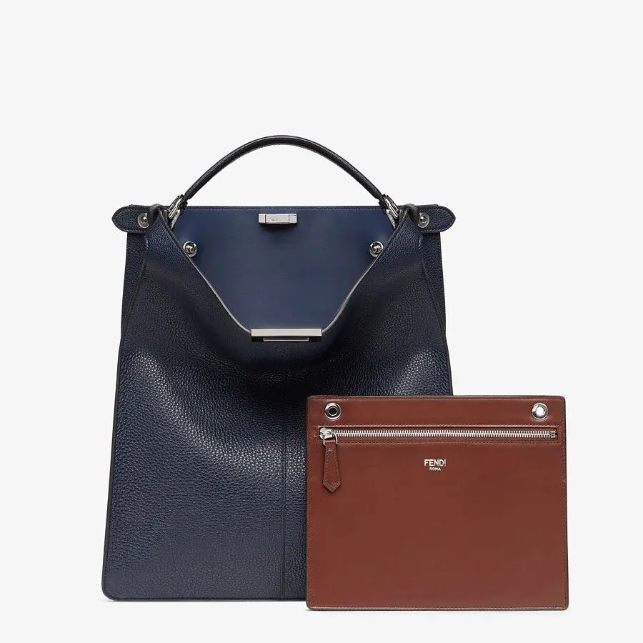Túi Fendi Peekaboo Iseeu Tote Leather Bag 'Dark Blue' 7VA528-AFC4-F1F17 — ảnh 3