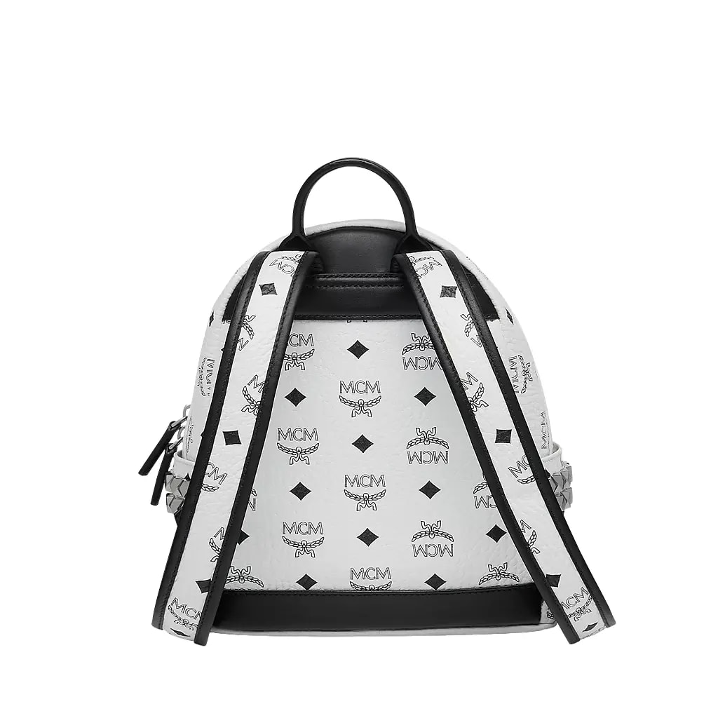 Túi MCM Stark Side Studs Backpack in Visetos MMK6SVE41WT001 — ảnh 3