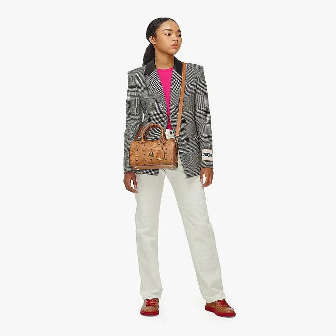 Túi MCM Essential Boston Bag in Visetos Original MWBBASE01CO001 — ảnh 3
