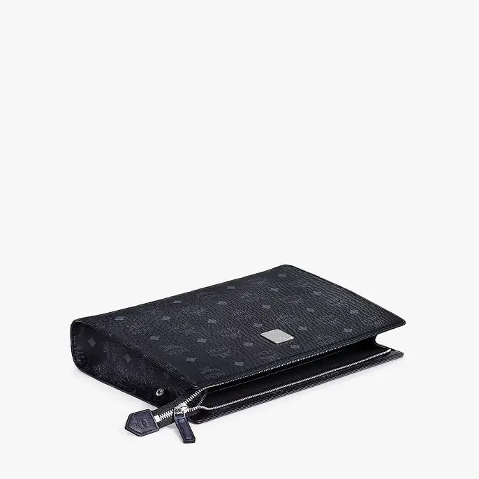 Túi MCM Zip Pouch Visetos Black MXZ8SVI70BK001 — ảnh 4