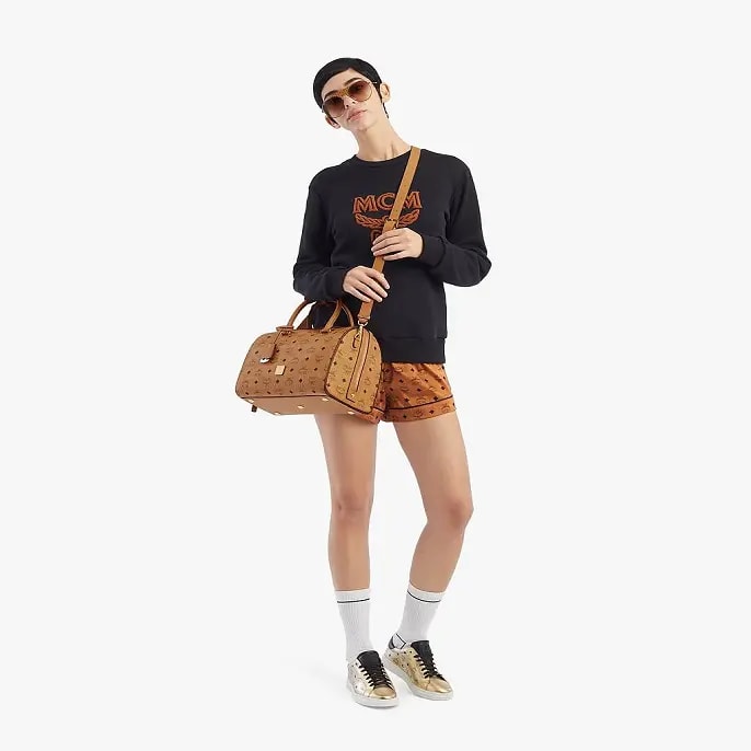 Túi MCM Essential Boston Bag Cognac MWBAASE01CO001 — ảnh 3