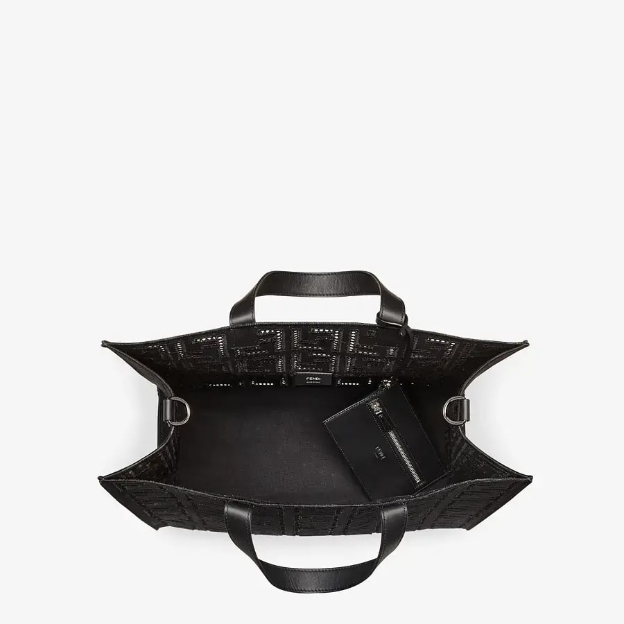 Túi Fendi Shopper Canvas Bag 'Black' 7VA390-AFC1-F0GXN — ảnh 3