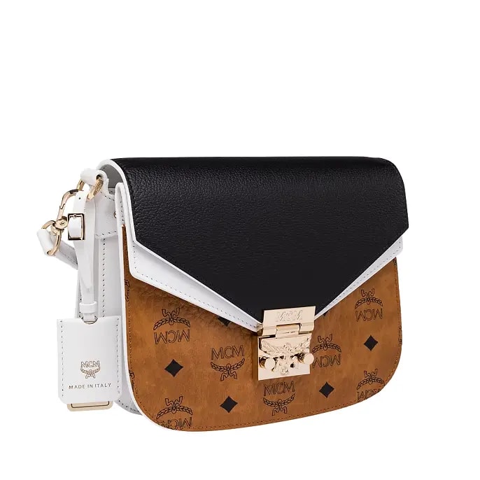 Túi MCM Patricia Shoulder Bag in Visetos Leather Block MWS9SPA21CB001 — ảnh 3