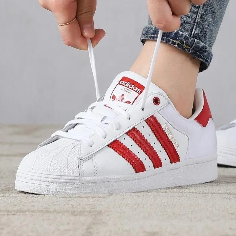 Giày Adidas Superstar 'Velcro Patches White Scarlet' FY3117 — ảnh 3