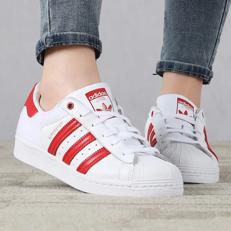 Giày Adidas Superstar 'Velcro Patches White Scarlet' FY3117 — ảnh 2
