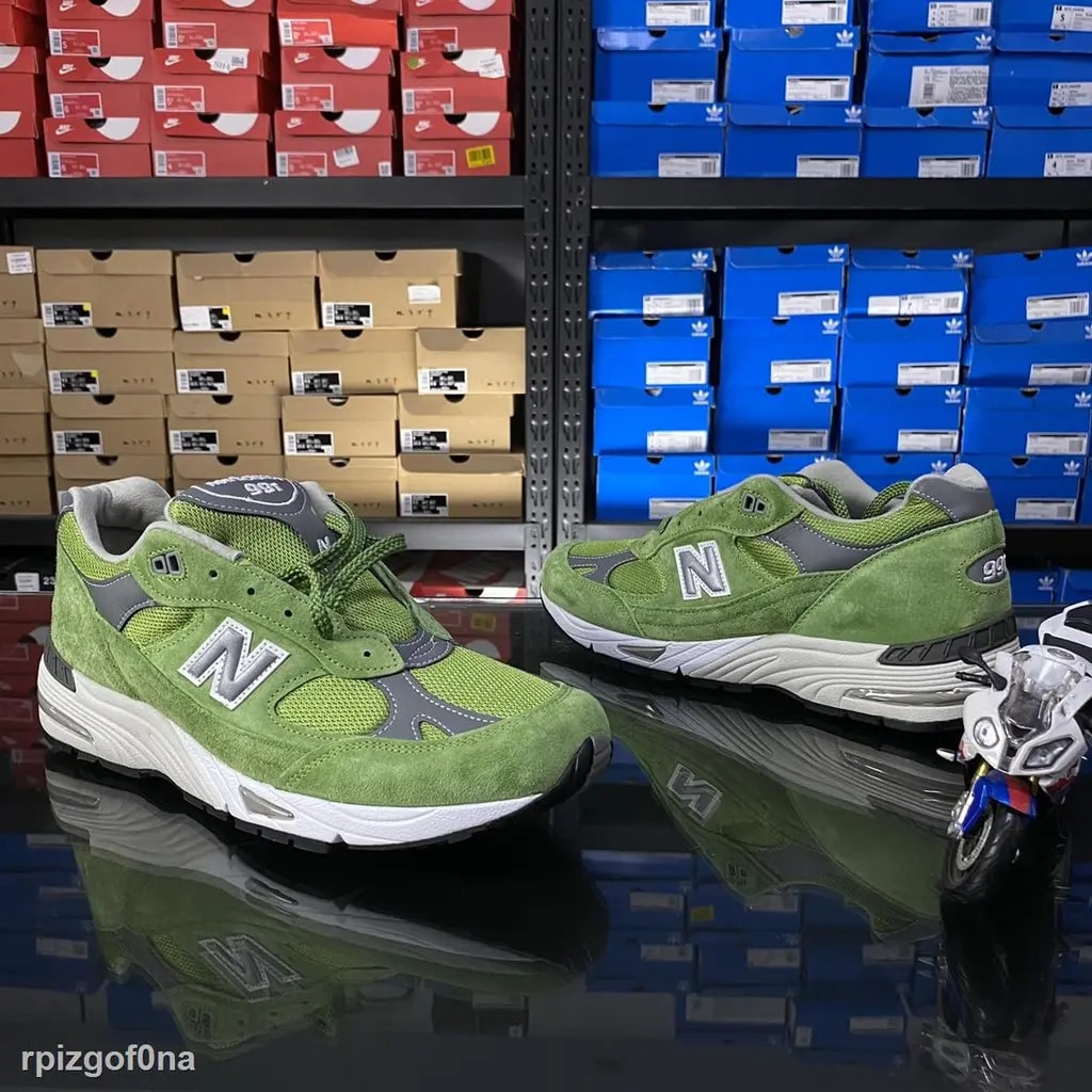 Giày New Balance 991 Made In England 'Bright Green' M991GRN — ảnh 3
