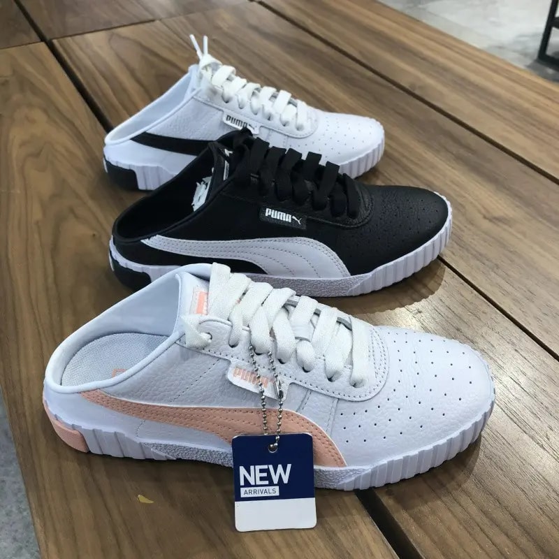 Giày Puma Cali Lo Slip On Mule 'White Peach' 370484-06 — ảnh 3