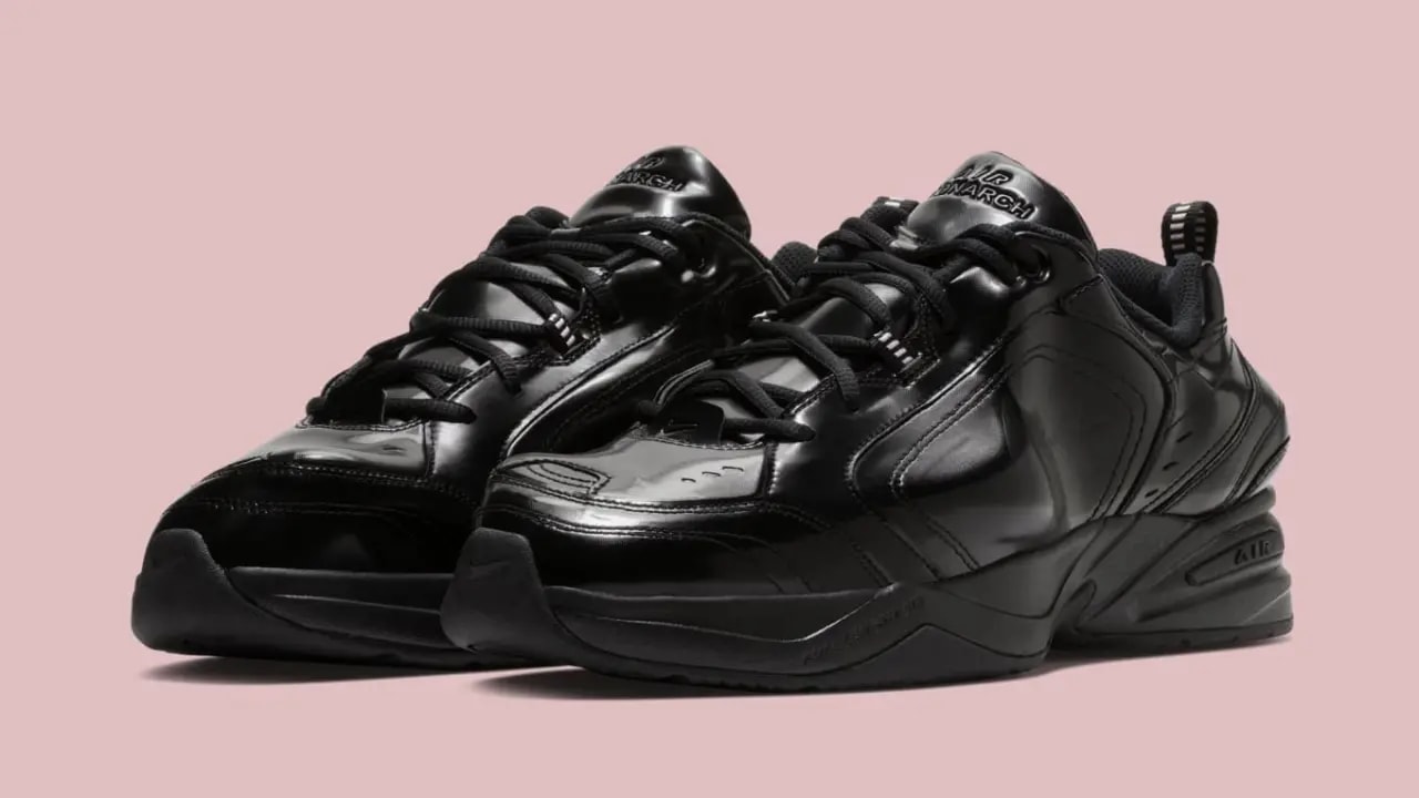 Giày Nike Martine Rose x Air Monarch IV 'Triple Black' AT3147-001 — ảnh 5