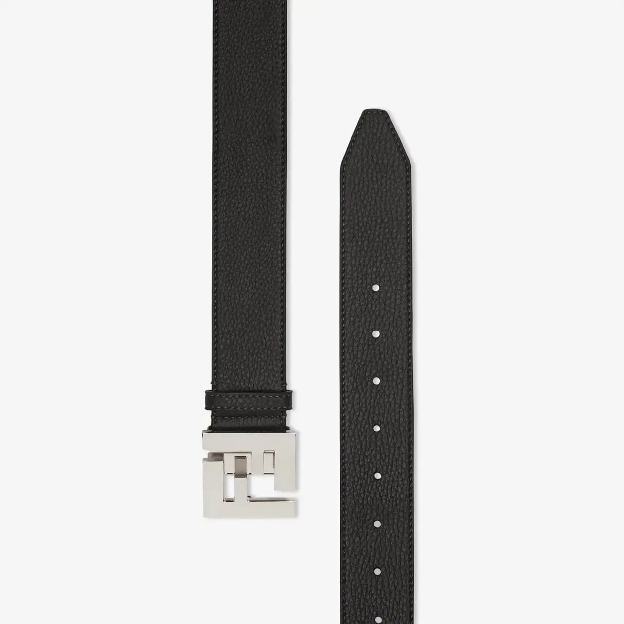 Thắt Lưng Fendi Black Romano Leather Belt 7C0403SFRF0GXN — ảnh 3