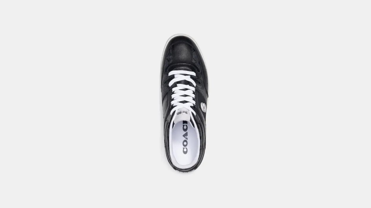 Giày Coach Mid Top Sneaker In Signature Canvas 'Black' CI083-BLK — ảnh 4