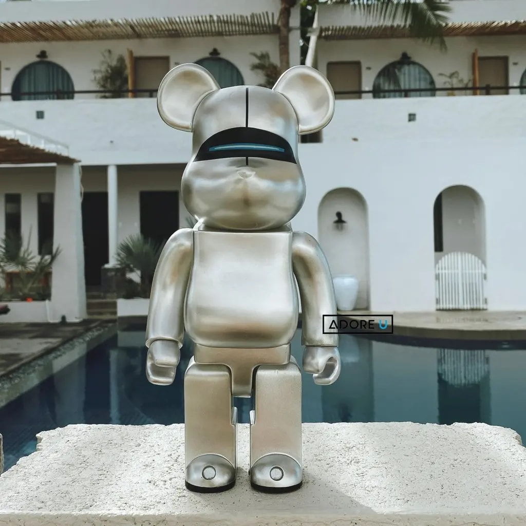 Mô Hình Bearbrick Sorayama Sexy Robot Silver — ảnh 2
