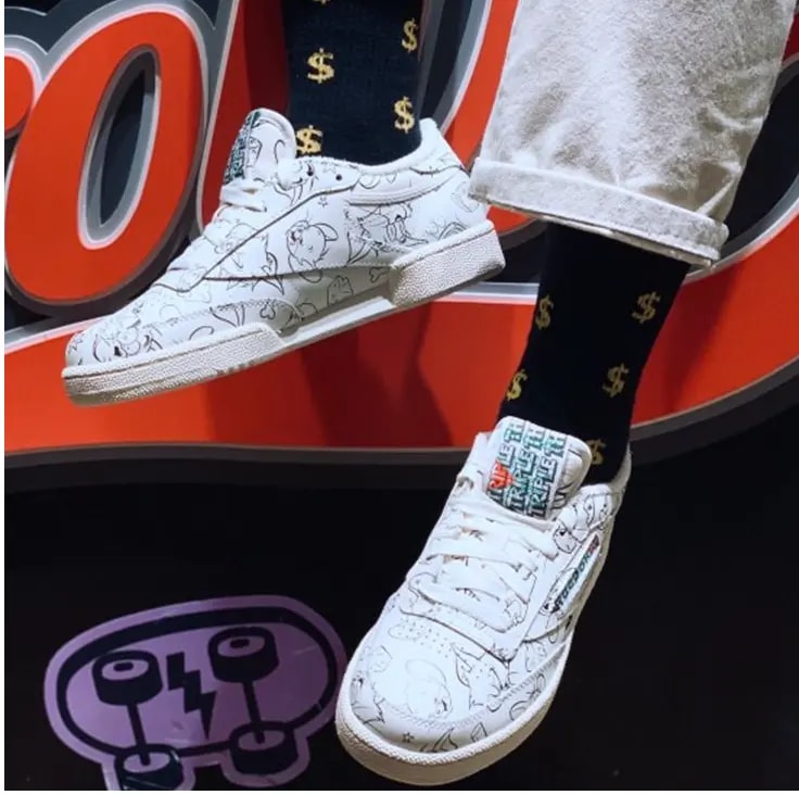 Giày Reebok Tom &amp; Jerry x Club C 'Sketch' FX4011 — ảnh 3