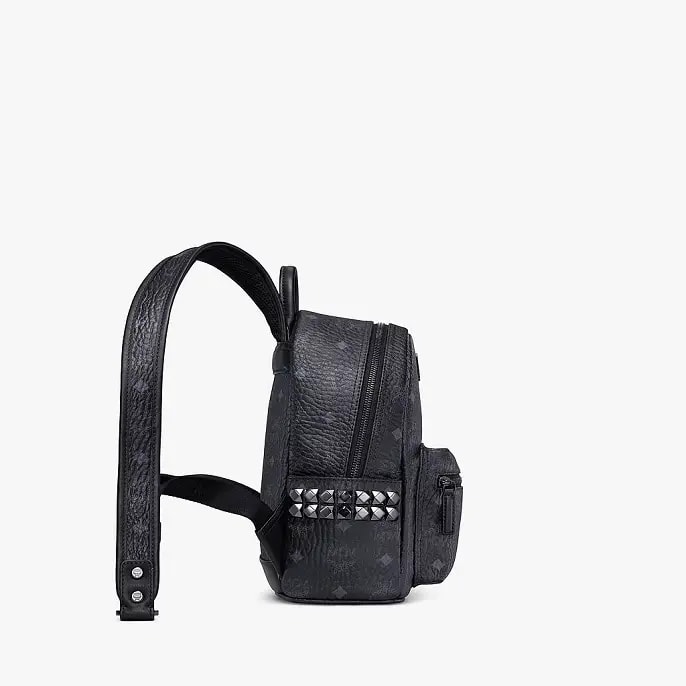 Balo MCM Stark Side Studs Backpack Visetos Black MMK6SVE41BK001 — ảnh 4