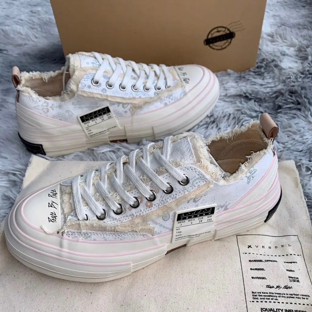 Giày Xvessel G.O.P. Lows White Paisley F20X001BK — ảnh 4