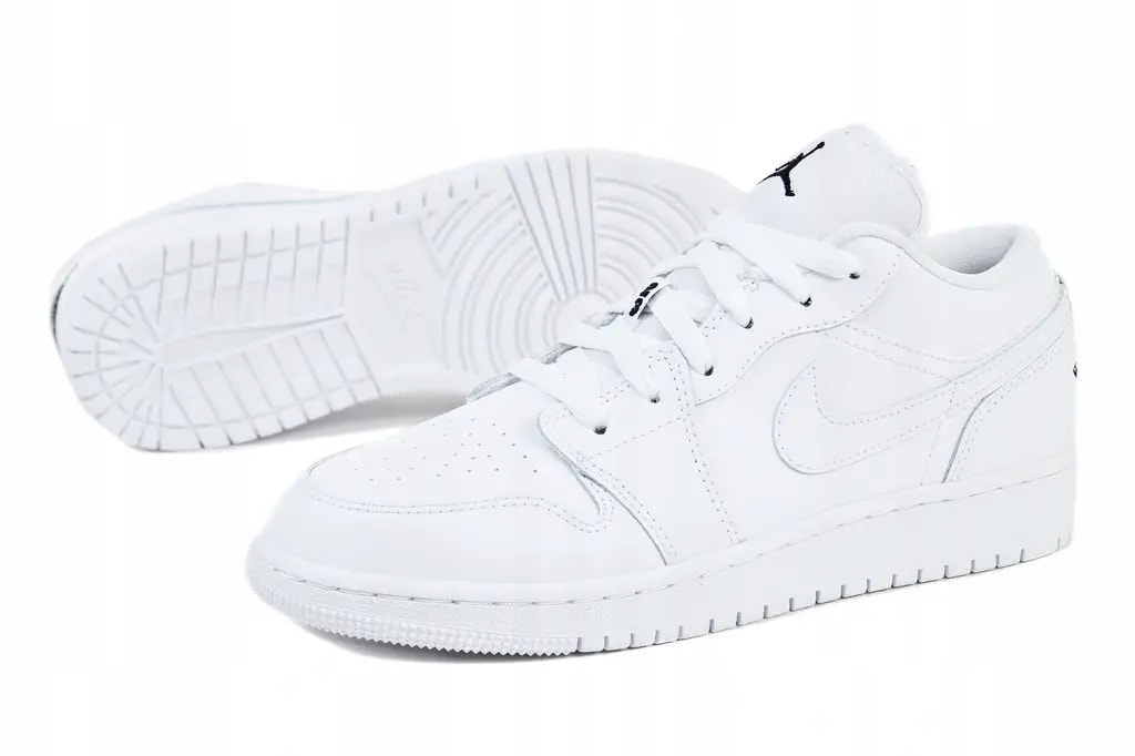 Giày Nike Air Jordan 1 Low GS 'Triple White' 553560-110 — ảnh 3