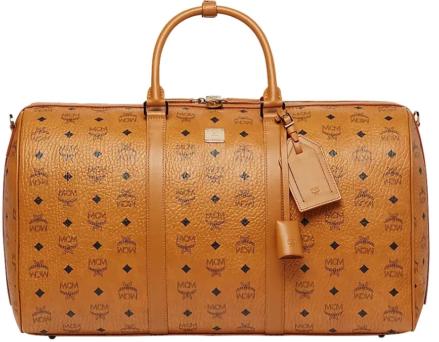 Túi MCM 50cm 20" Traveler Weekender In Visetos Cognac MUV7AVY02CO001