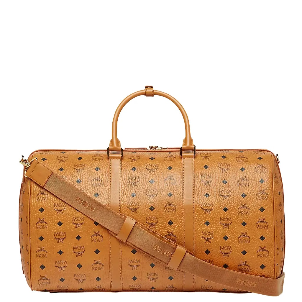 Túi MCM 50cm 20" Traveler Weekender In Visetos Cognac MUV7AVY02CO001 — ảnh 4