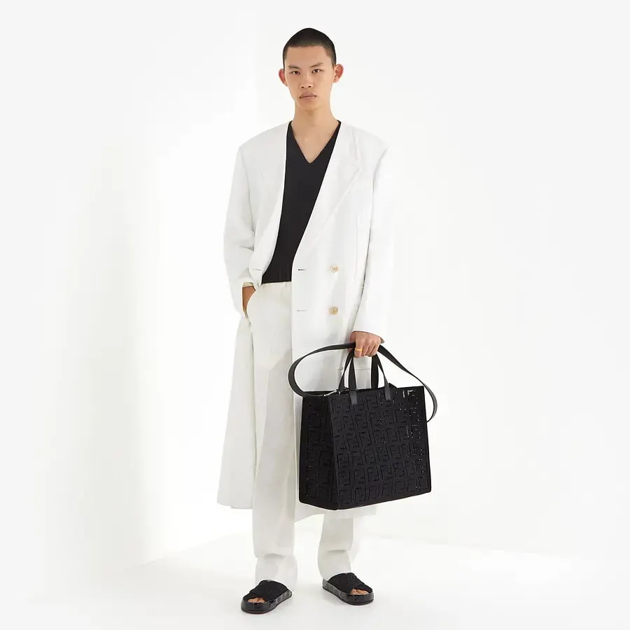 Túi Fendi Shopper Canvas Bag 'Black' 7VA390-AFC1-F0GXN — ảnh 5