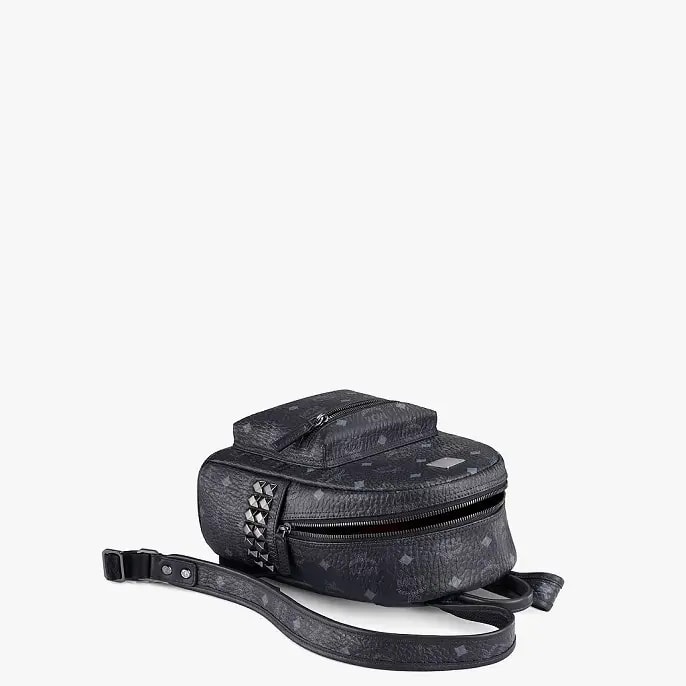 Balo MCM Stark Side Studs Backpack Visetos Black MMK6SVE41BK001 — ảnh 5