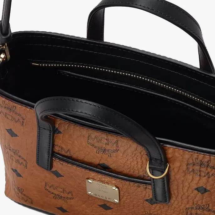 Túi MCM Anya Shopper Visetos Cognac Black MWP9AVI78CO001 — ảnh 5