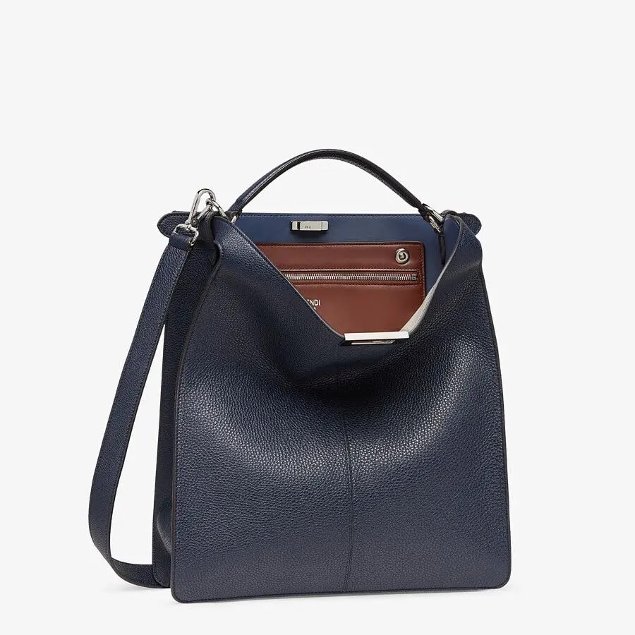 Túi Fendi Peekaboo Iseeu Tote Leather Bag 'Dark Blue' 7VA528-AFC4-F1F17 — ảnh 5