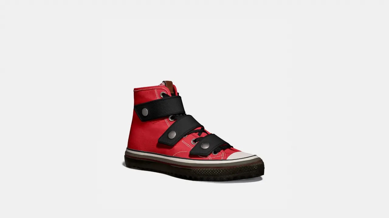 Giày Coach High Top Button Up Sneaker 'Red' G5144-RED — ảnh 2