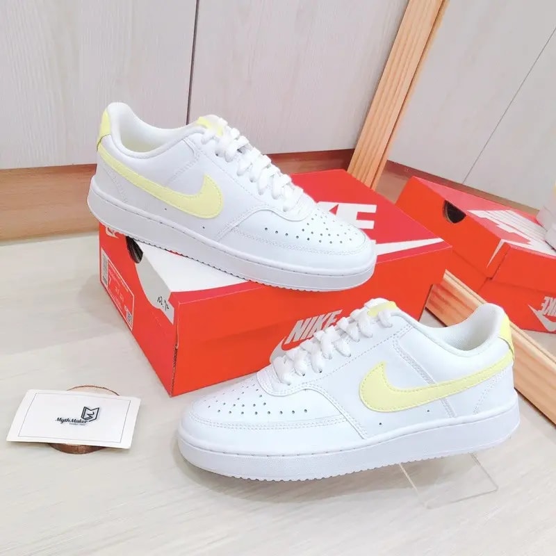 Giày Nike Wmns Court Vision Low 'White Light Zitron' CD5434-109 — ảnh 3